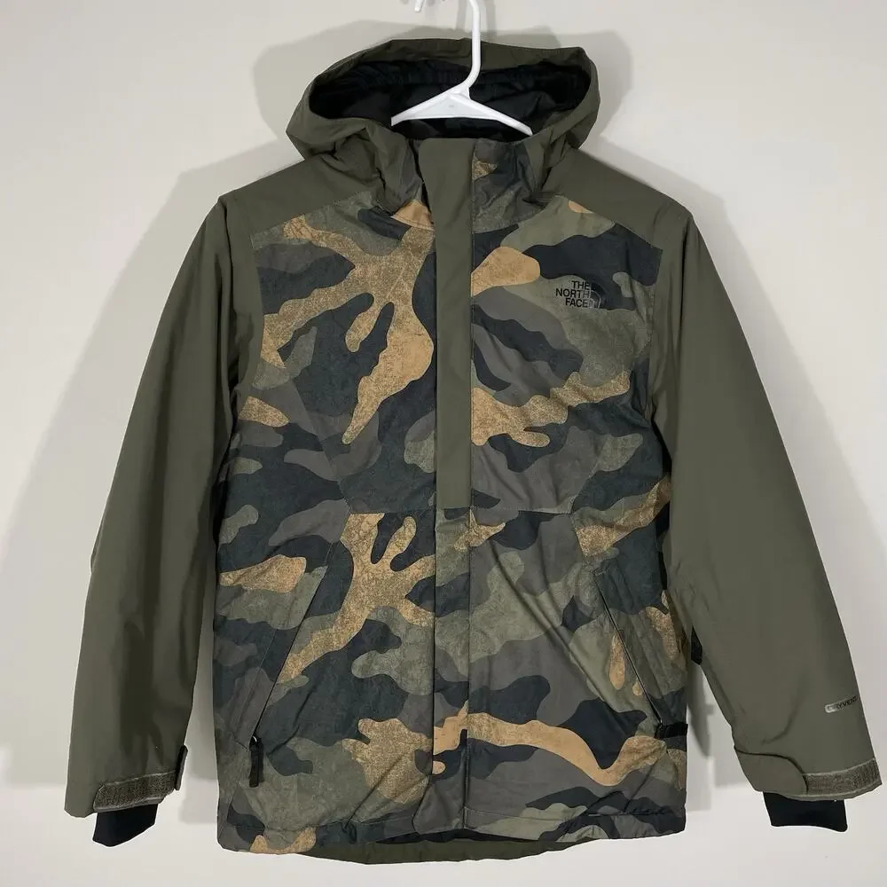 The North Face Brayden Insulated Winter Ski Coat Boys Medium 10-12 Camo Jacket